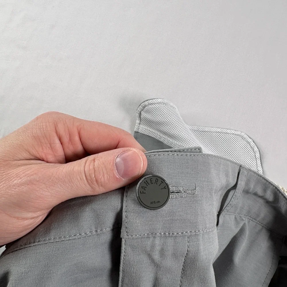 Faherty Shorts Mens 38‎ Gray All Day Chino Casual Hybrid Drawstring